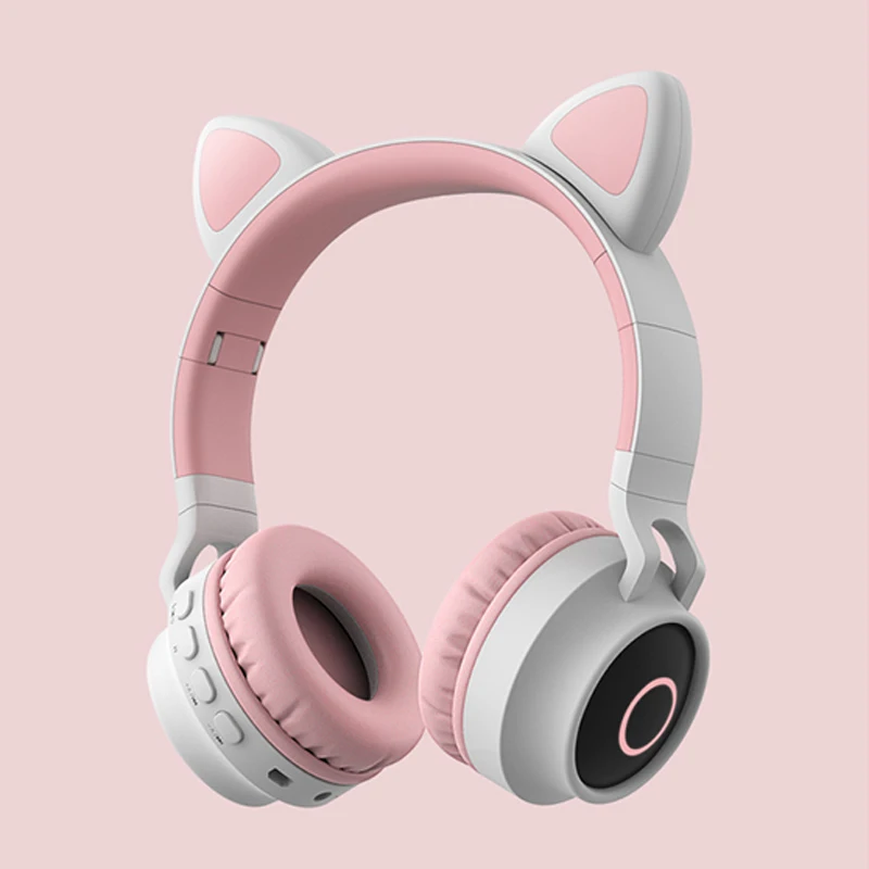 Милые наушники Bluetooth 5 0 светодиодный светильник кошачьи ушки девочка косплей