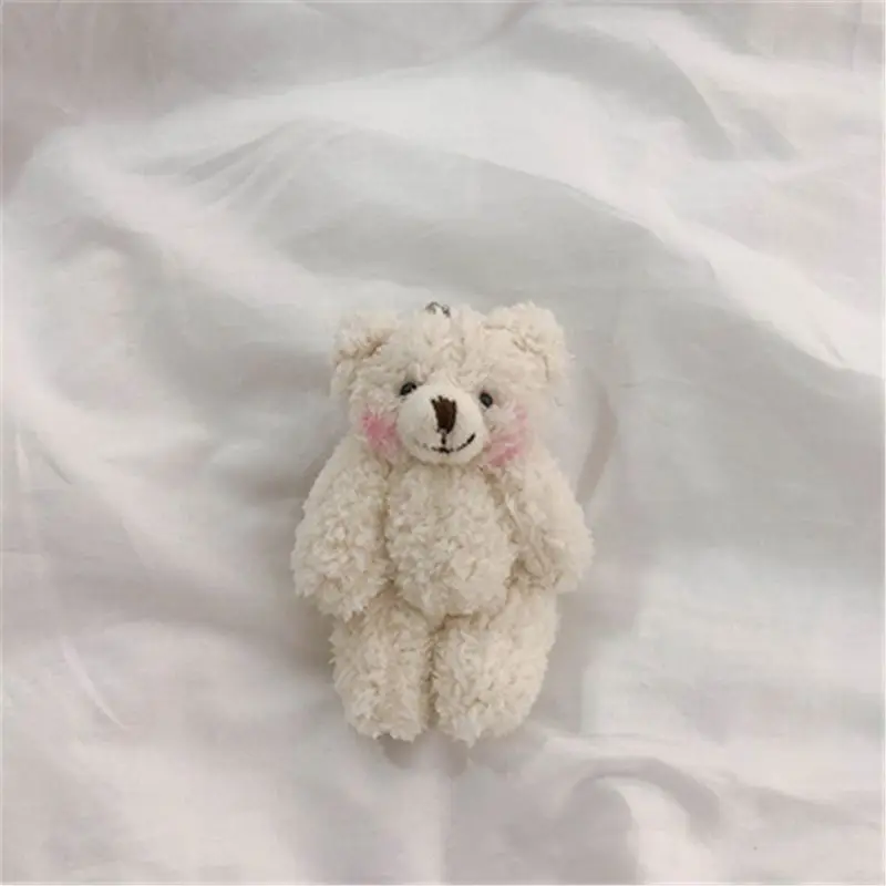 Mini Joint Bear Stuffed Plush Toys 4.5in Cute Tedy Bears Pendant Dolls Gifts Birthday Wedding Party Decor - Цвет: A