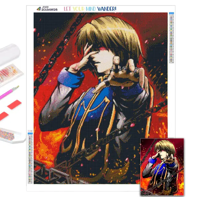 Diamond Painting 5D DIY Anime Hunter X Hunter Diamond Mosaic Embroidery Cross Stitch Kit Home Decor Handicraft pintura diamante 