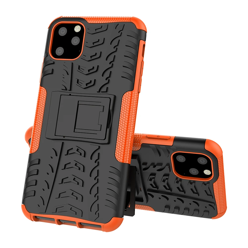 50pcs/lot Dazzle support TPU+PC phone case cover for iphone 6 7 8 X XS XR XS Max 6 7 8 plus 11 Pro Max hard stand cover case