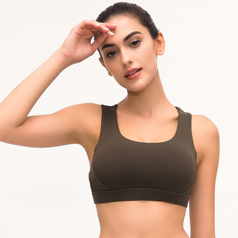 Colorvalue Naked-feel Push Up женские спортивные бюстгальтеры Топ Женская мягкая с ленточками спортивный бюстгальтер для бега Ударопрочный Йога спортивные бюстгальтеры