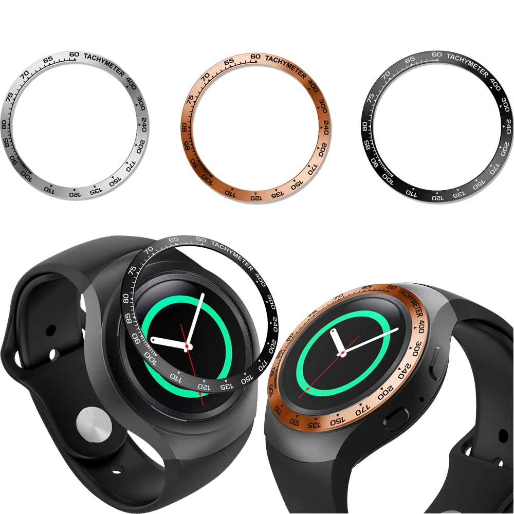 

Для Samsung Gear S2 SM-R720, классический ободок из нержавеющей стали, металлический корпус, чехол для смарт-часов, Сменные аксессуары, ремешки
