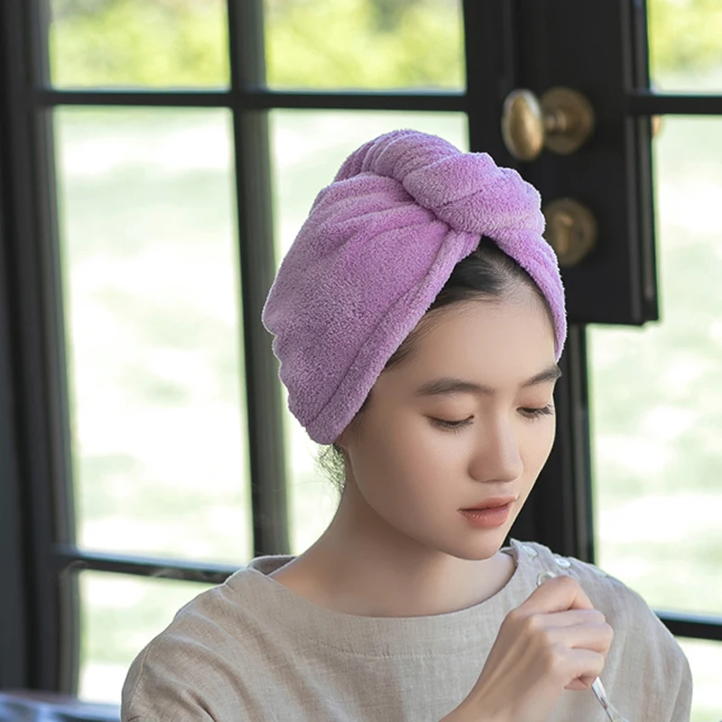 Hair Drying Cap Towel Hair Bonnet Microfiber Hair Towel Boots