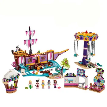 

New Friends Set Amusement Park Fit For Lepining Friends 41375 Model Building Block Bricks DIY Toys For Girl Christmas Gifts