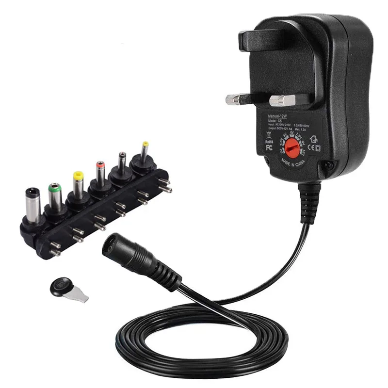 AC100 240V конвертер постоянного тока 3V 4 5 V 5V 6V 7 9V 12 1A Регулируемый адаптер питания