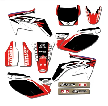 

Full Team Fairing Graphics Stickers Decal Customized For Honda CRF250R 2004 2005 2006 2007 2008 2009 Personlized Deco kit