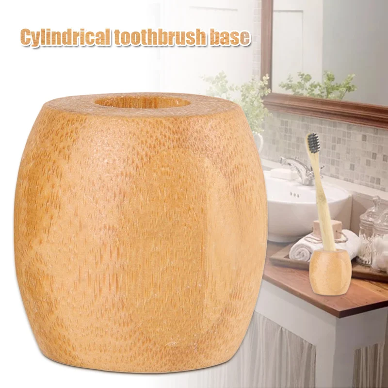 

Eco-friendly Bamboo Toothbrush Base Case Wooden Toothbrush Holder Tools J99Store