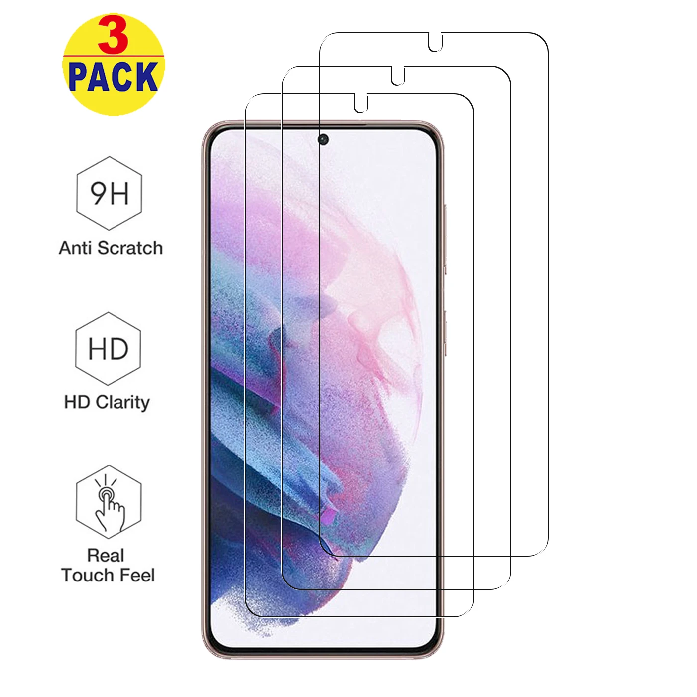 

For Samsung Galaxy S21 Plus 5G Screen Protector, Scratch resistant Tempered Glass for Samsung Galaxy S21 Plus 5G