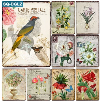 

[SQ-DGLZ]Flower Garden Metal Sign Vintage Metal Plaque Plate Decor For Pub Bar Wall Decor Tin Signs Yard Poster Gift