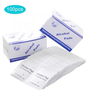 

100 Pcs Alcohol Wet Wipe Disposable Disinfection Prep Swap Pad Antiseptic Skin Cleaning Care Jewelry Mobile Phone Clean Wipe