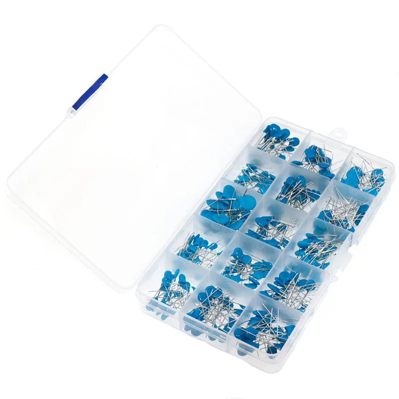 300Pcs/Box 15Value x 20pcs 1KV 2KV 3KV High Voltage Ceramic Capacitors Assortment Assorted Kit
