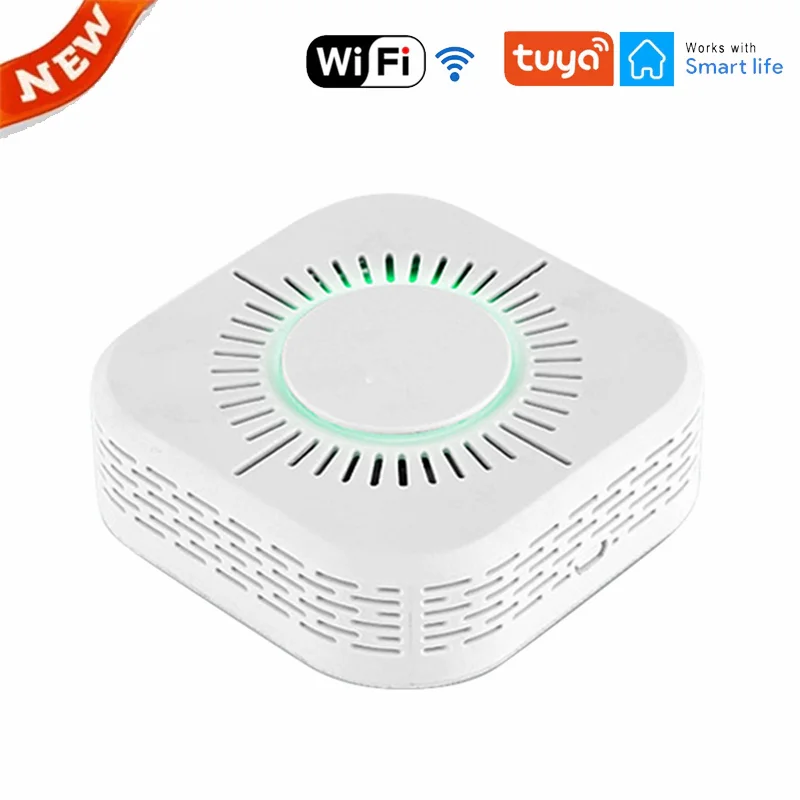 Tuya Smart Home-Detector de humo portátil, Detector de humo de seguridad para el hogar, con Wifi, protección contra incendios, Sensor de alarma, 1/2/3/4/5 Uds.