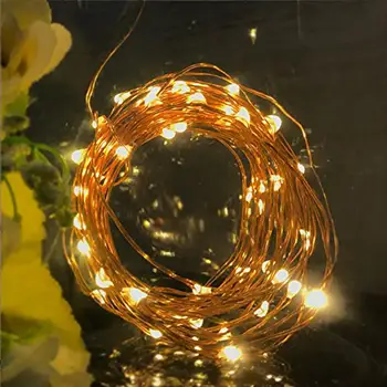 

100LED Copper Wire Fairy String Waterproof Romantic Super Bright Durable 10M 8Modes Battery Festival Outdoor Landscape Lamp