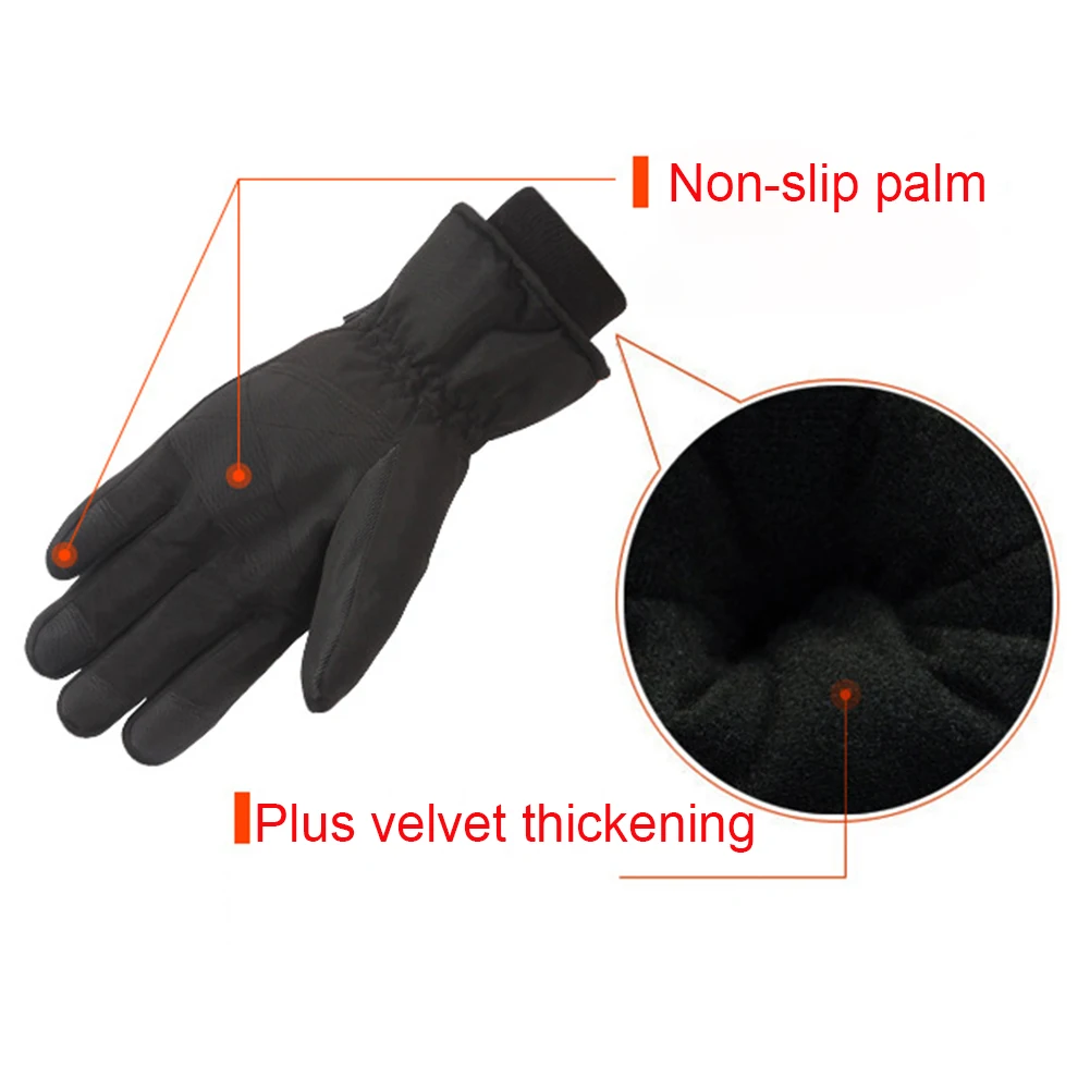 Мужские и женские Светоотражающие сохраняющие тепло противоскользящие рабочие утолщенные зимние перчатки спортивные лыжные зимние защитные регулируемые велосипедные перчатки
