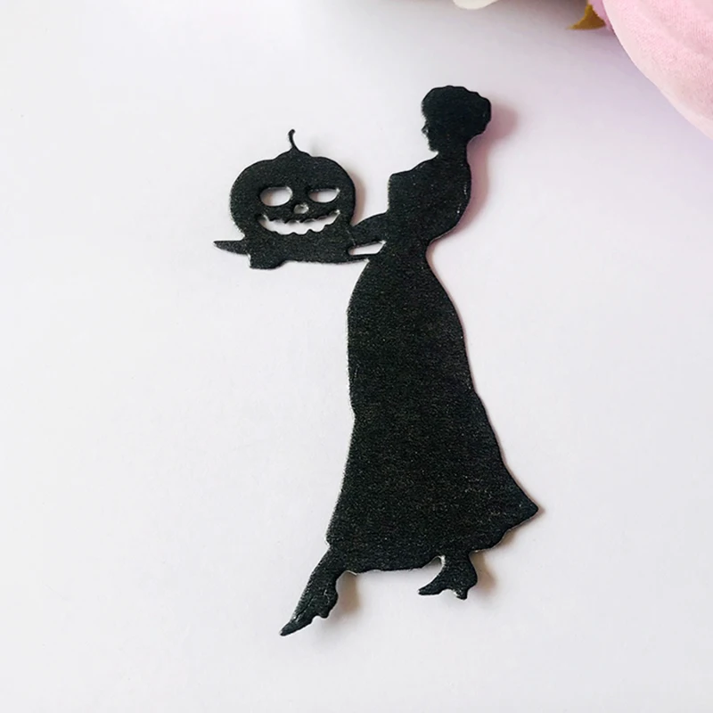 

Halloween Metal Cutting Dies witch with pumpkin diy Scrapbooking Photo Album Decorative Embossing Paper Card Crafts Die 2020