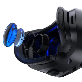 

Artificial Leather Adjustable 3D Goggles For 4.7-6inch Phone Movies Video Games VR Headset Cardboard Helmet Anti-bluelight