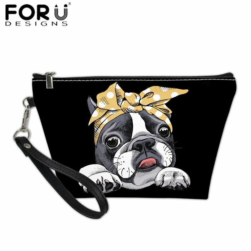 FORUDESIGNS/Бостон-терьер, косметичка для женщин, косметичка для макияжа, дорожная Водонепроницаемая портативная макияжная сумка, женские туалетные сумки - Цвет: Z2865Z8