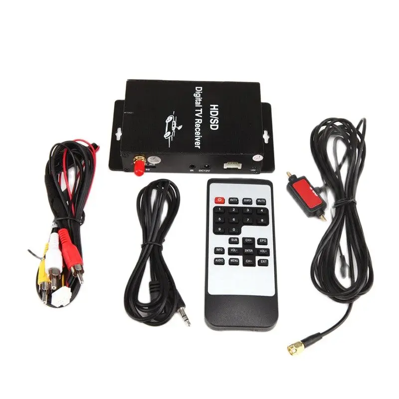 Receptor de TV Digital HD/SD de 12V, receptor de TV móvil para coche, 4