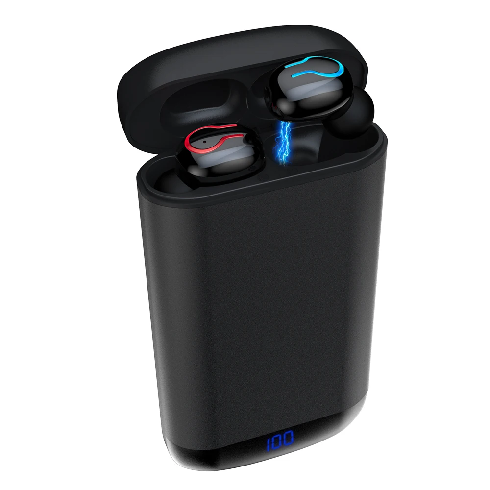 TWS Bluetooth наушники HD стерео беспроводные наушники спортивные наушники с двойным микрофоном 6000 мАч водонепроницаемые наушники с микрофоном