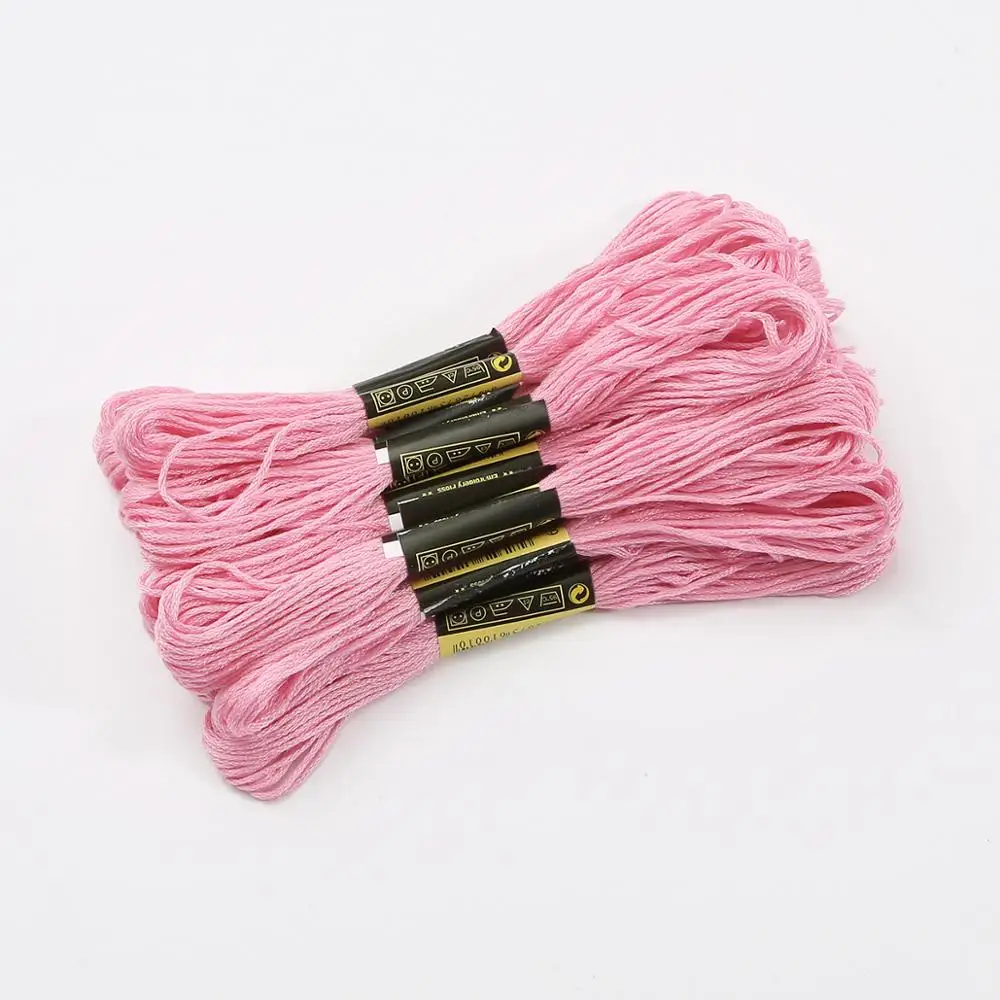 Vibrant Embroidery & Craft Thread - 7.5M Colorful Cotton Polyester Blend
