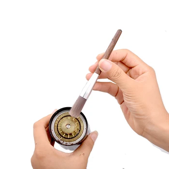 

manual Coffee Grinder Powder Cleaning Brush Coffee Machine Brush Wood Handle