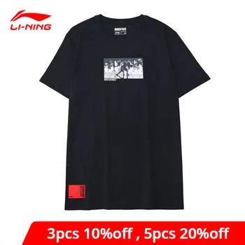 

Li-Ning Men BAD FIVE Basketball Series Jersey 100% Cotton Regular Fit LiNing li ning Sports T-Shirts Tee AHSP029 MTS3043