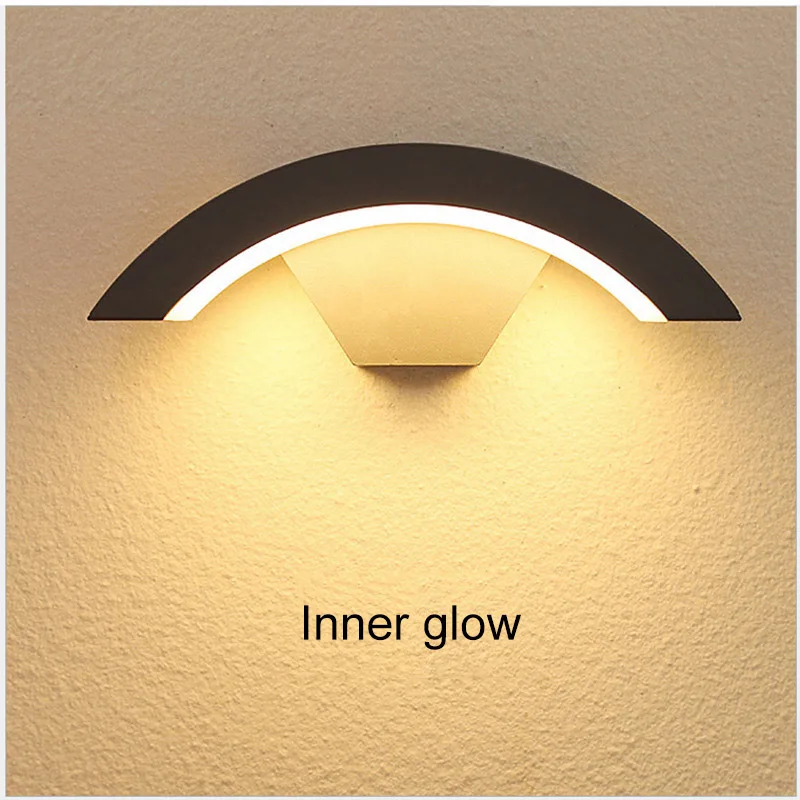 18 Вт светодиодный наружный водонепроницаемый светильник для входной двери, сада, крыльца, настенный светильник, Современный внутренний коридор, настенный светильник, светильник ZBW0013 - Испускаемый цвет: Inner glow - 18W
