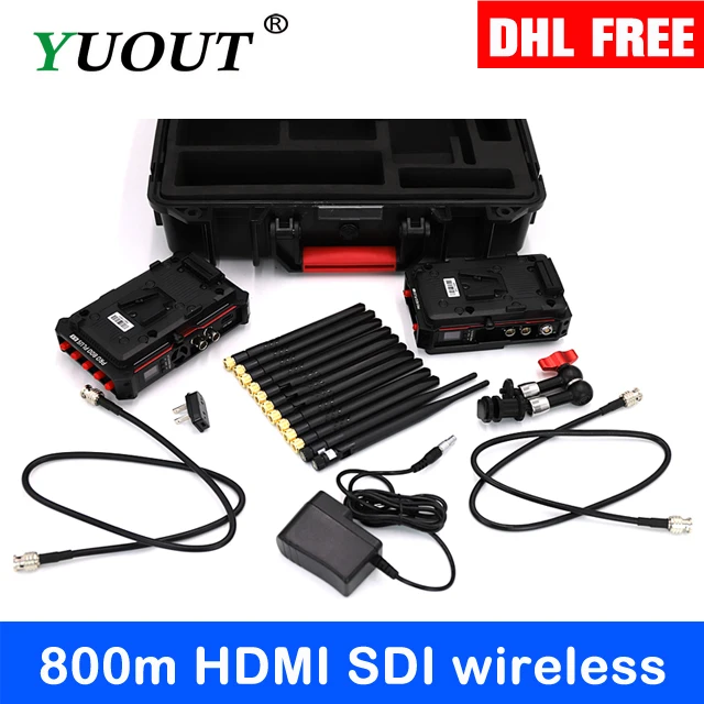 YUOUT 800M HDMI SDI передатчик и приемник передача видео аудио WHDI беспроводной 5 ггц с
