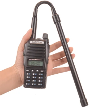 

Dual band two way radio antenna VHF/UHF 2.15/3.5dB SMA-Female Goose Tube Tactical Antenna for Baofeng walkie talkie UV-5R UV-82