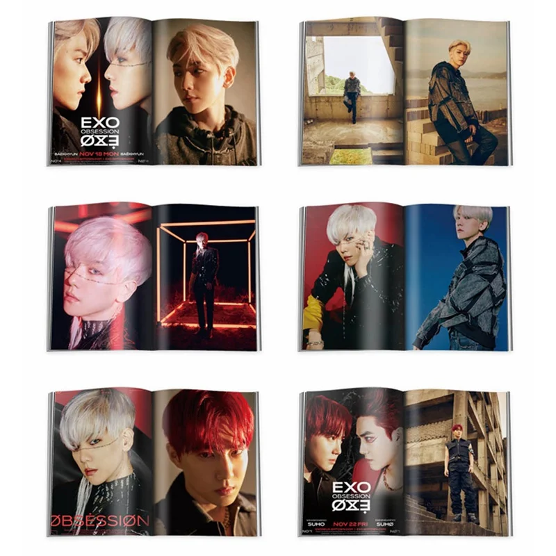 EXO аблум OBSESSION Мода Мини Фотокнига фото карты вентиляторы коллекция Канцелярский набор
