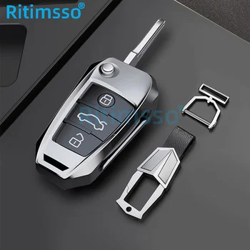 Custodia/cover per Chiave/telecomando in lega di zinco per Audi A1 A3 A4 A5 Q7 A6 C5 C6 accessori per lo Styling della borsa del supporto per auto