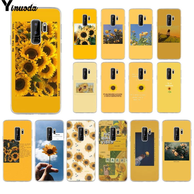 

Yinuoda Yellow Sunflower Drawing Phone Case cover Shell for Samsung S9 S9 plus S10 S6 S6edge S10plus S7 S7edge S8 S8plus