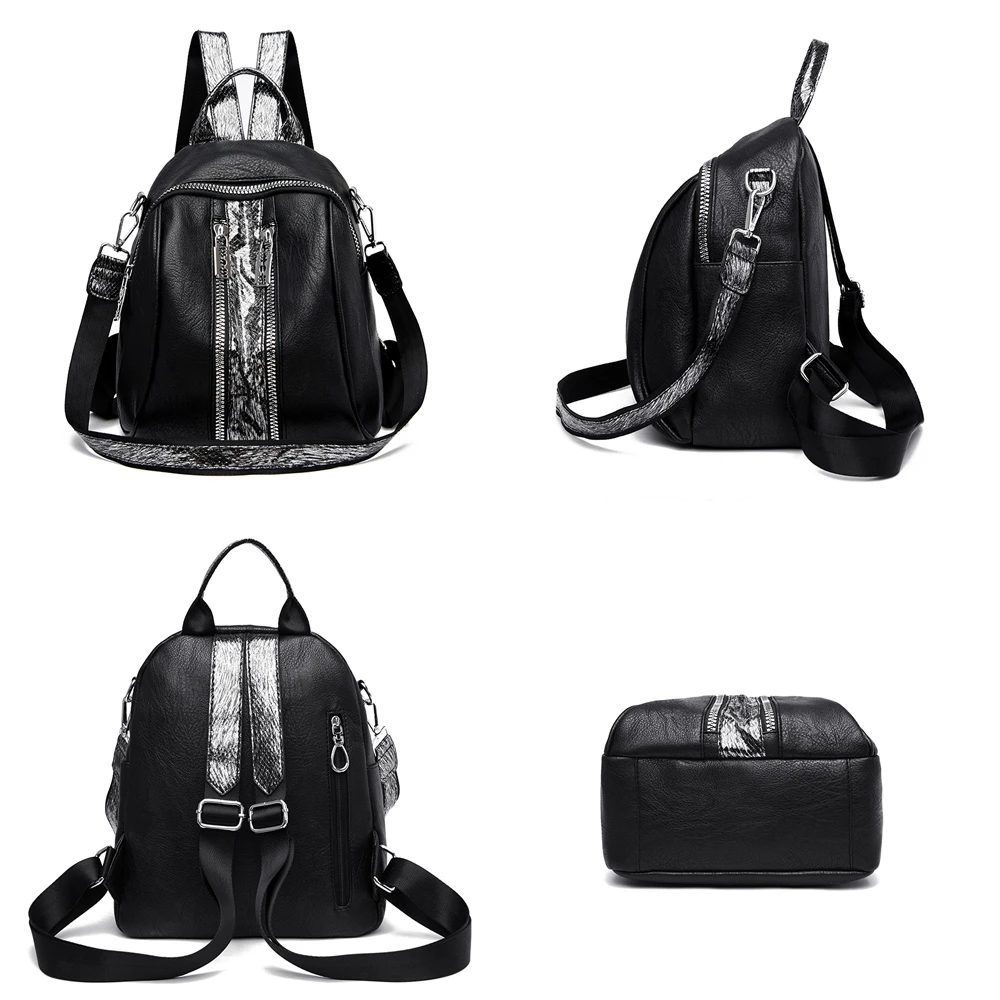 Модные 3 в 1 женские рюкзаки высокого качества мягкие кожаные школьные сумки для подростков девочек Mochila Mujer сумки на плечо для женщин