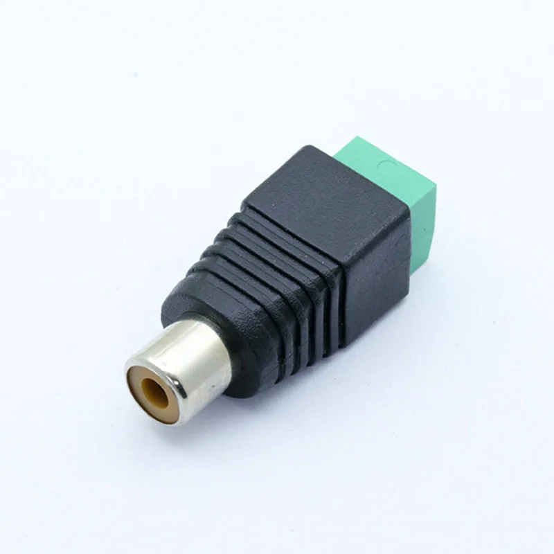 2 шт. RCA AV Balun клеммный разъем, 2 полюса, RCA штекер и разъем с внутренней резьбой аудио/видео с контактным