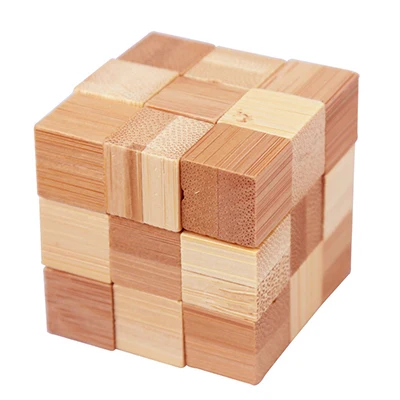 Kong Ming Luban Lock 3D Bamboo Brain Teaser Puzzle Toy - Educational Gift