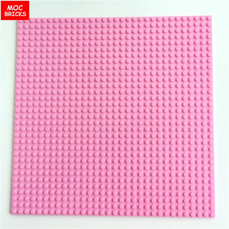 thick pink 32X32 5 шт./партия кубики Moc Technic DIY две стороны 32X32 точки толстые опорные плиты развивающие строительные блоки двухсторонние напольные игры подарки - Цвет: thick pink 32X32