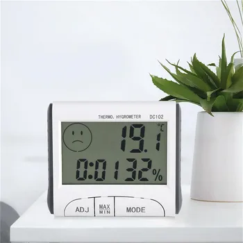 

Digital LCD Thermometer Hygrometer Indoor Room Humidity Meter Temperature with Magnetic Stand Min/Max for Nursery Home Office