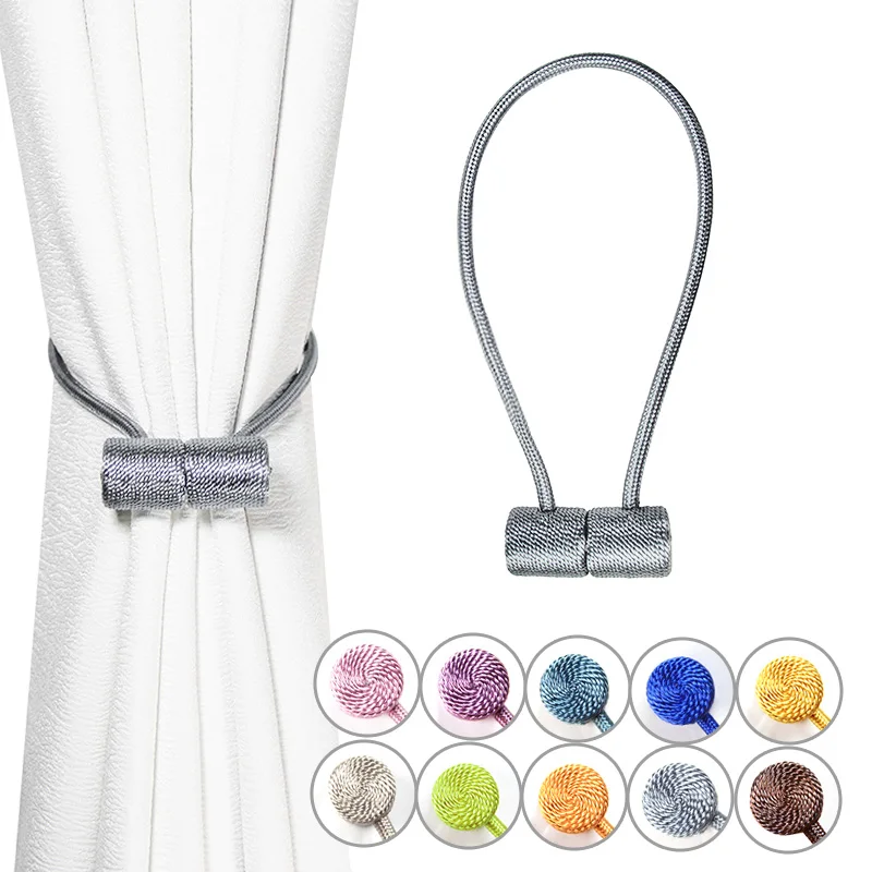 

1Pc Magnetic Curtain Tiebacks Columnar Hanging Ball Cortinas Holdbacks Buckle Accesorios Buckles Clasp Curtain Holder Clip