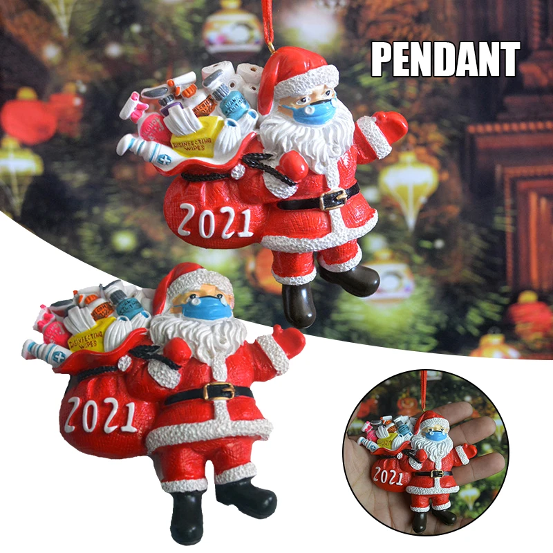 Novyj God 2022 Santa Claus Hanging Ornament Hand Painted Resin Crafts Creative Christmas Decoration For Home Garden Novyj God Pendant Drop Ornaments Aliexpress Christmas Holiday Crafts 2022