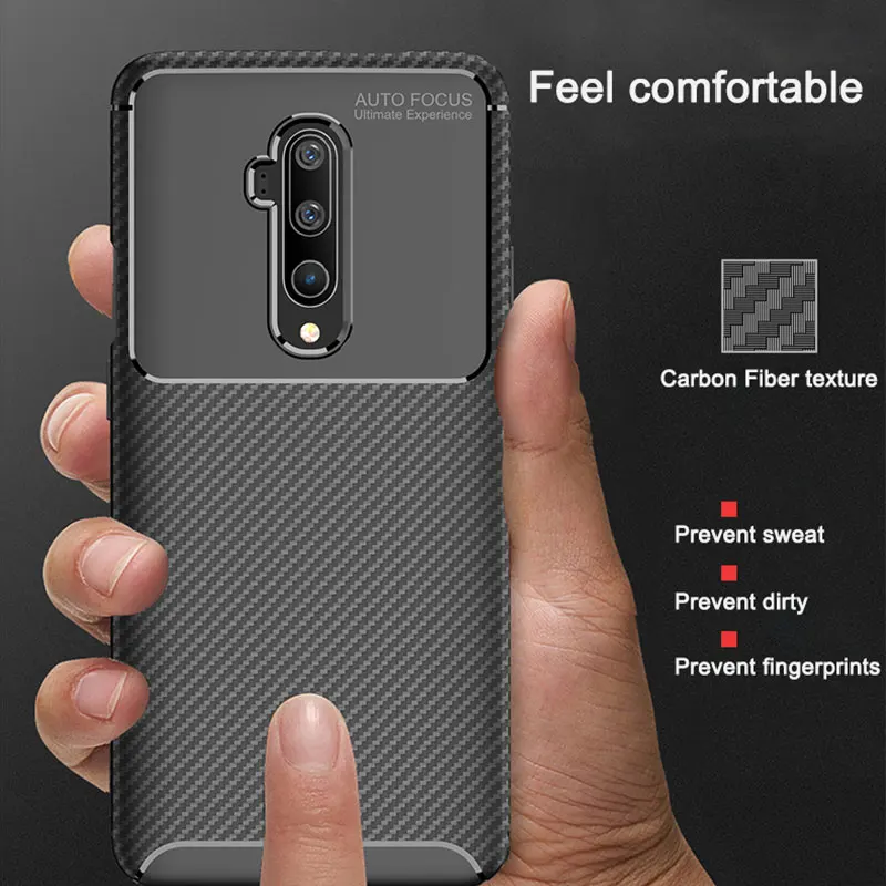 Чехол для телефона OnePlus 8 Pro чехол из углеродного волокна мягкий тпу силиконовый 7T