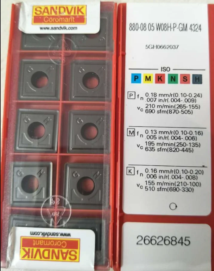10 шт. вставки карбида 880-0805W08H-P-GM 4324