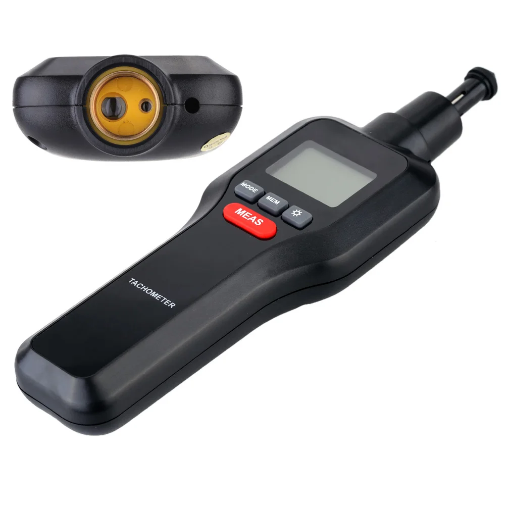 

2 in 1 Digital Laser Tachometer Tach RPM Tester Handheld Motor Electrical Machine Rotate Speed Meter LCD Display Wide Measure
