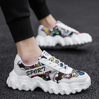 

Oversized shoes sneakers lightweight breathable vulcanized shoes Fashion Walking Shoes Men's Zapatos De Comfort Flats