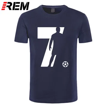 

New Fashion T Shirts Men Summer Short Sleeve Cotton Tops Man CR7 T-shirt Footballer Tshirt Tee