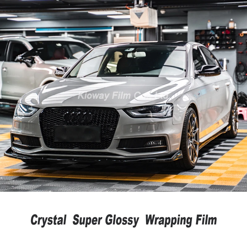 Highest Quality Volcanic Grey Wrap Film Gloss Light Gray Vinyl Wrap Car Wrapping Film Bubble