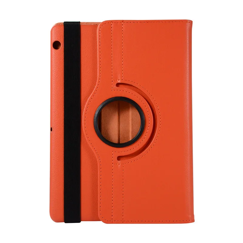 oranger MediaPad T5 360 Вращающийся Кожаный флип-чехол с подставкой для Huawei MediaPad T5 10 AGS2-W09/L09/L03/10,1 дюймов чехол для планшета+ пленка+ ручка - Цвет: oranger
