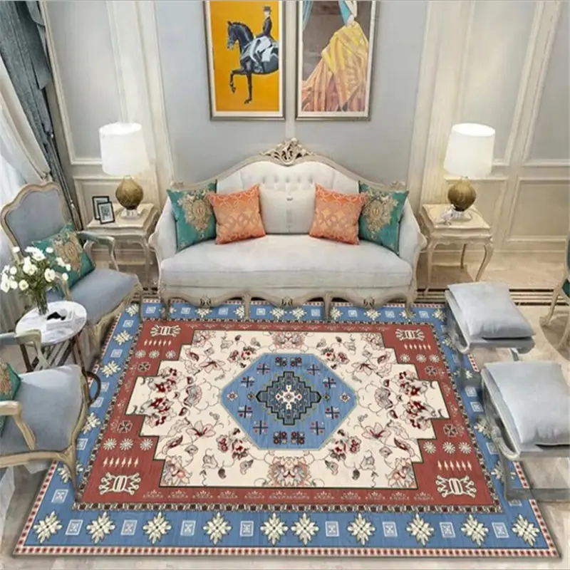 JQ-Carpets-310 Ковры для гостиной, Рождественский ковер, Европейский стиль, красный, синий, геометрический ковер с цветочным узором, скандинавские украшения для дома и ребенка - Цвет: JQ-Carpets-310