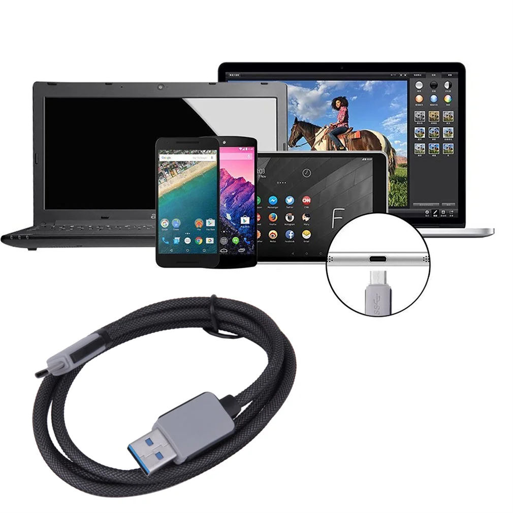 3 фута/1 м USB 3,0 стандарт-а-usb type-C кабель для синхронизации данных и зарядки 1 м высокое качество