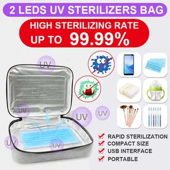 

Portable Led UV Disinfection Pack Baby Milk Bottle Underwear Beauty Tools Mask Toothbrush Supplies UV Sterilizer Bag