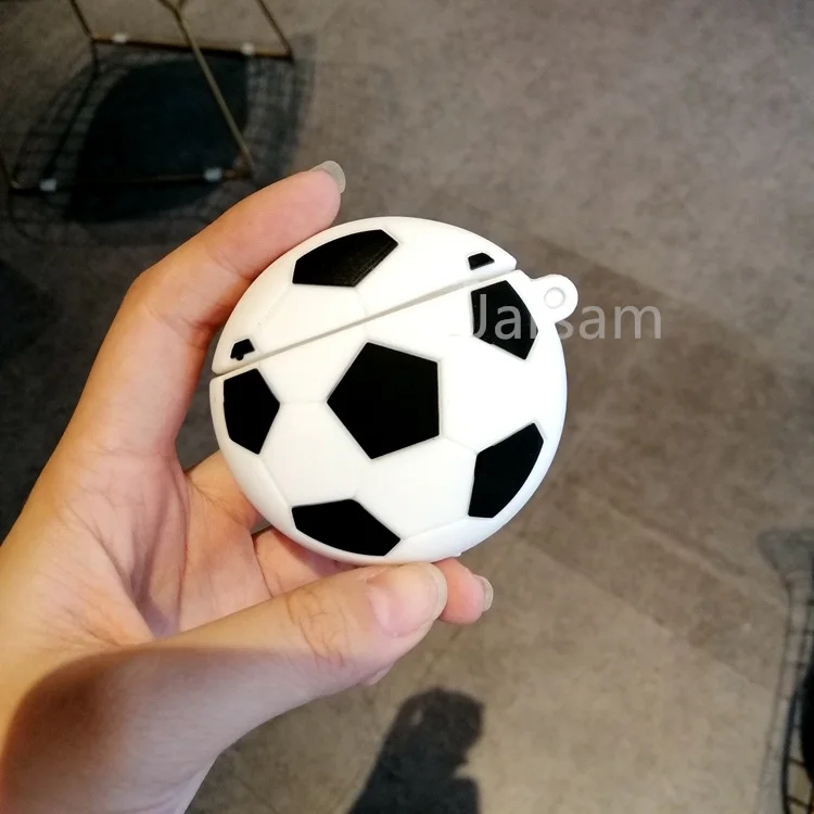 football Чехол для Airpods, силиконовый чехол с рисунком для Apple Air pods, милый чехол для наушников, 3D чехол для наушников, аксессуары для наушников - Цвет: football
